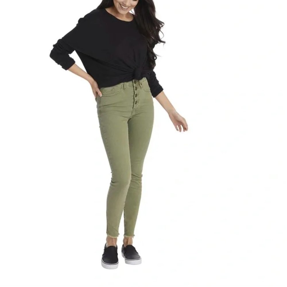 NWT Mud Pie Wells Button Fly Jeans in Sage